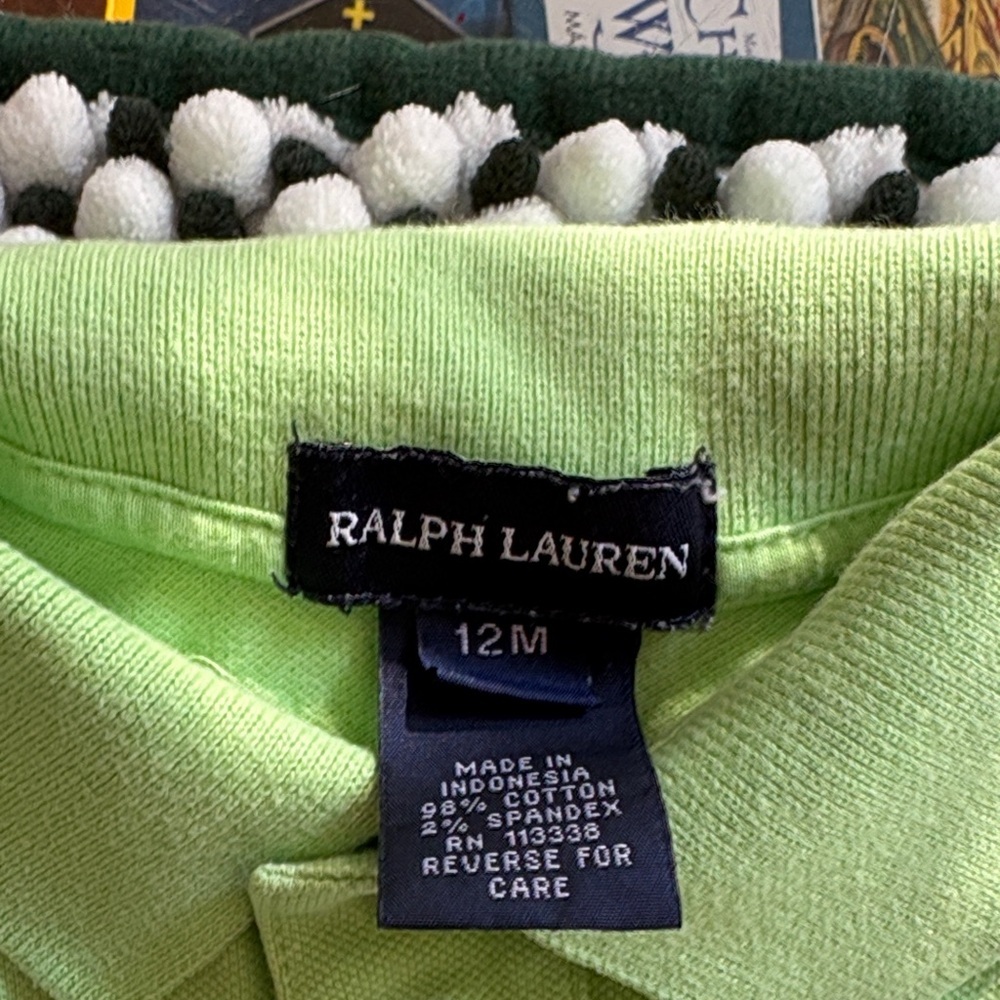Ralph Lauren Lime Green Polo Dress Set for Kids - Picture 2 of 5